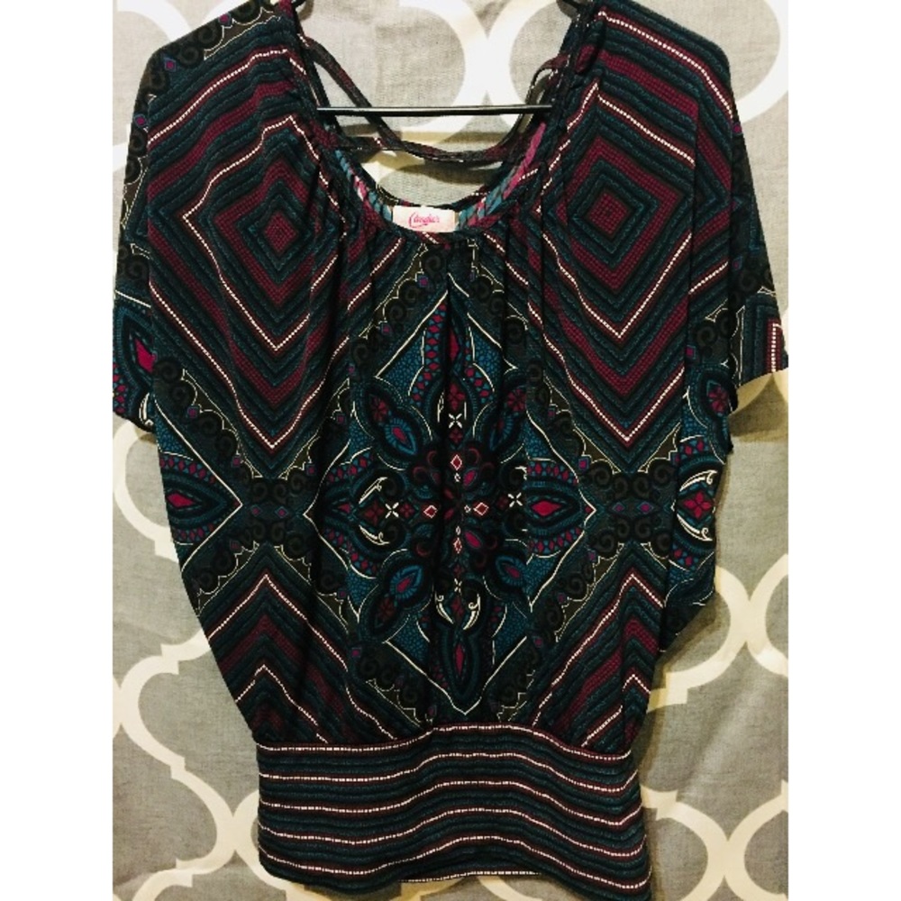 Candies Printed Blouse Size Medium